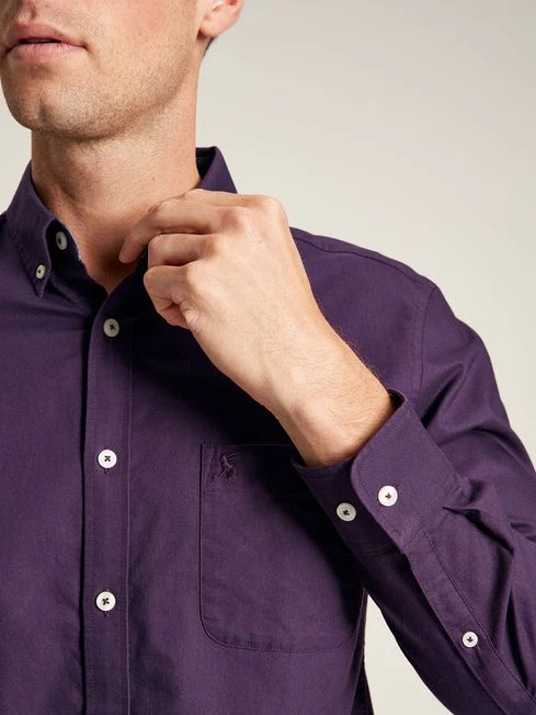 Oxford Purple Classic Fit Shirt - Image 4