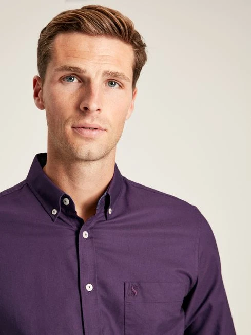 Oxford Purple Classic Fit Shirt - Image 6