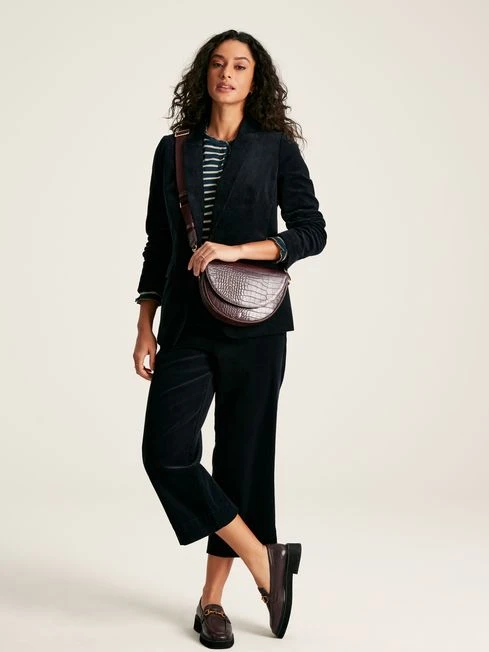 Navy Striped Top With Frilled Detailing - Image 3