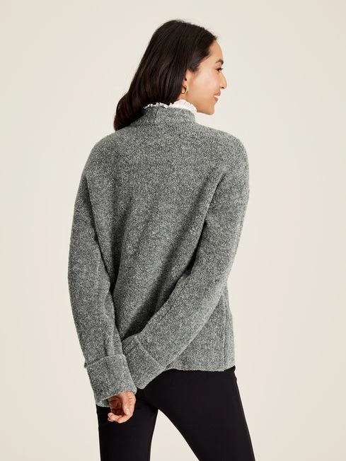 Grey Bouclé Knit Jumper - Image 2