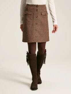 Avery Check Tweed Skirt