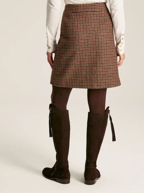 Avery Check Tweed Skirt - Image 2