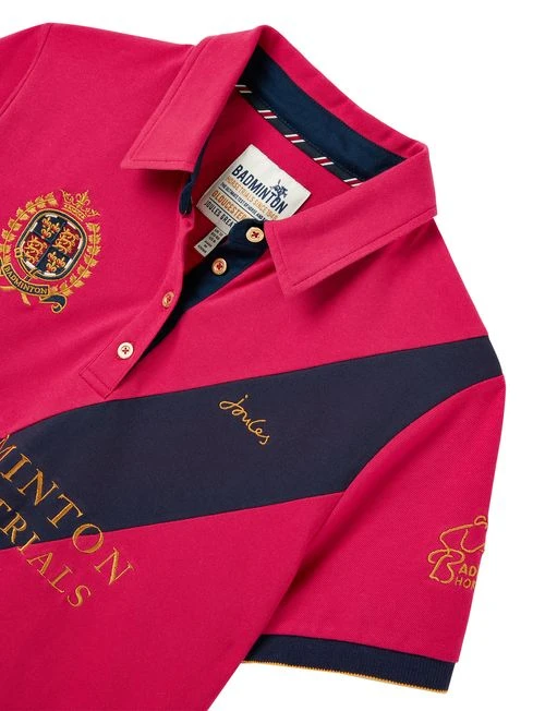Red Official Badminton Horse Trials Polo Shirt - Image 3