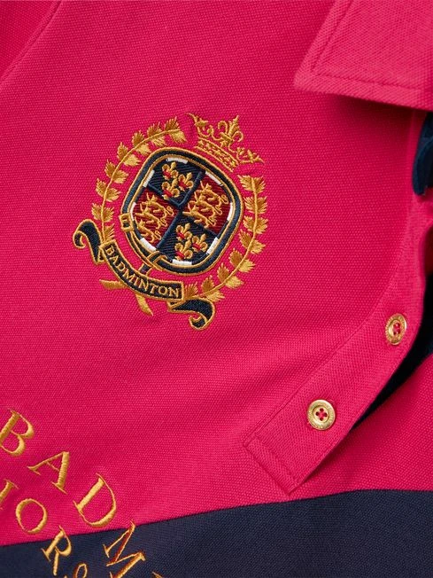 Red Official Badminton Horse Trials Polo Shirt - Image 4