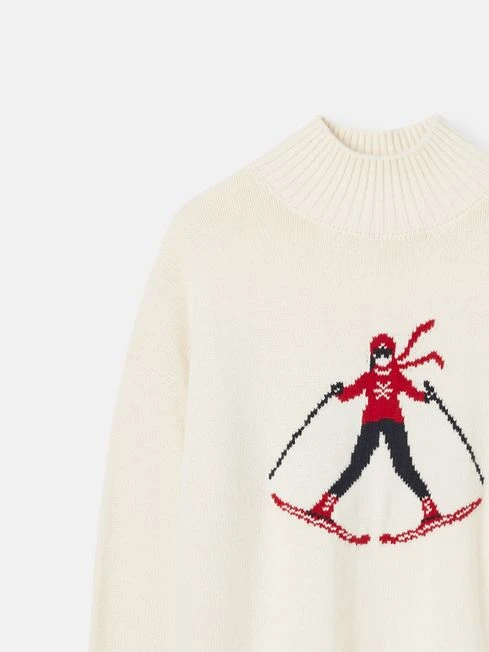 Cream Intarsia Ski Jumper - Image 6