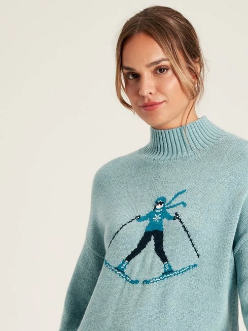 Light Blue Intarsia Ski Jumper - Image 3