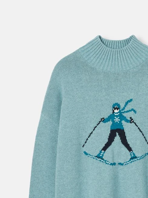Light Blue Intarsia Ski Jumper - Image 5
