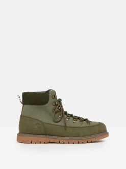 Khaki Green Lace Up Boots