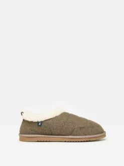 Tan Brown Faux Fur Lined Slippers