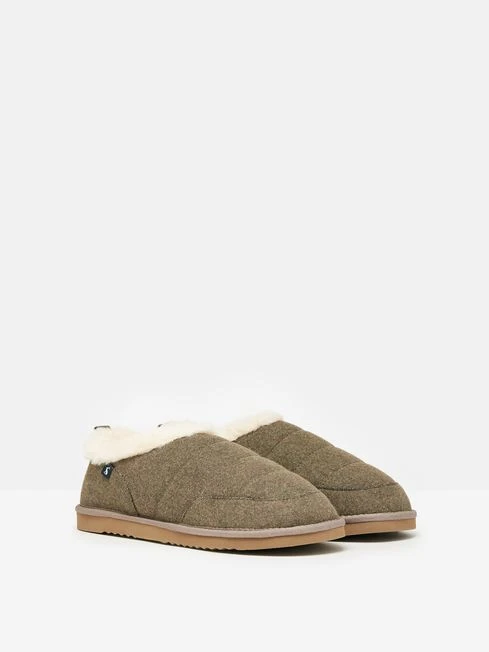 Tan Brown Faux Fur Lined Slippers - Image 2