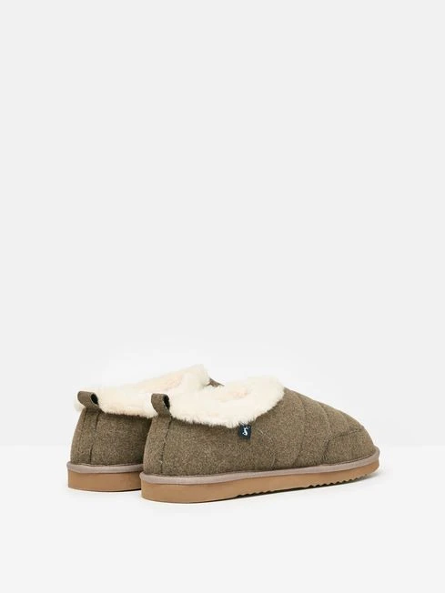 Tan Brown Faux Fur Lined Slippers - Image 3