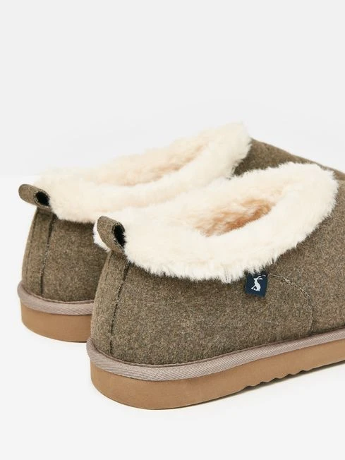 Tan Brown Faux Fur Lined Slippers - Image 6