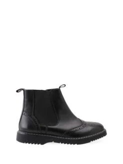 Start-Rite Revolution Black Leather Zip-Up Boots F Fit