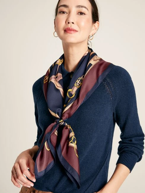 Blue Silk Square Scarf - Image 2