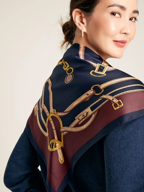 Blue Silk Square Scarf - Image 3