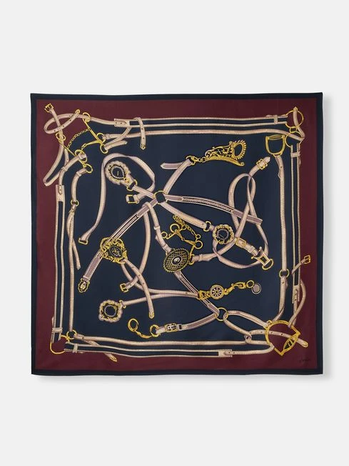 Blue Silk Square Scarf - Image 5