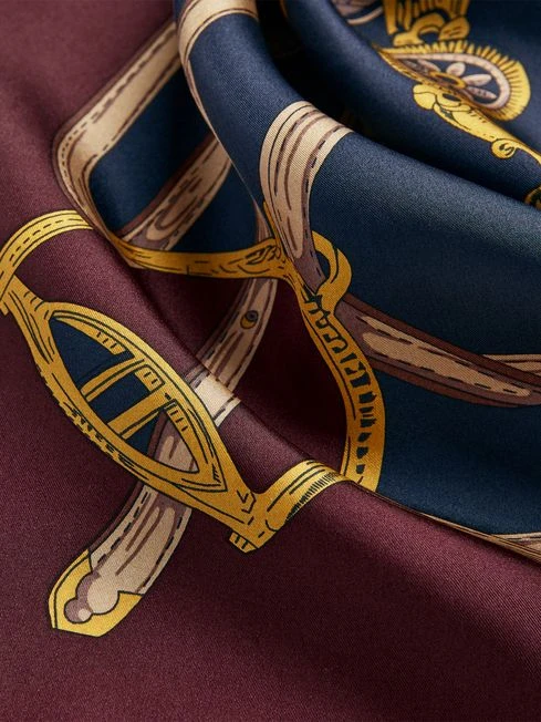 Blue Silk Square Scarf - Image 6