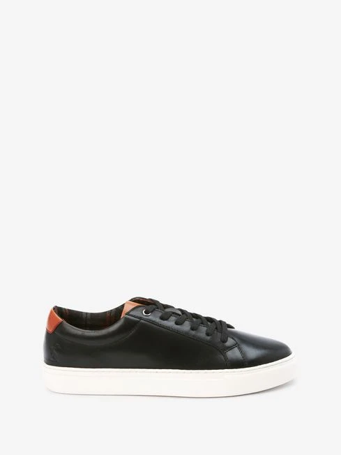 Black Leather Trainers - Image 3