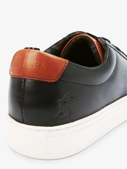 Black Leather Trainers - Image 6