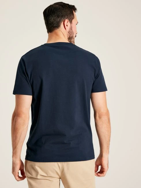 Navy Blue Plain Jersey T-Shirt - Image 2