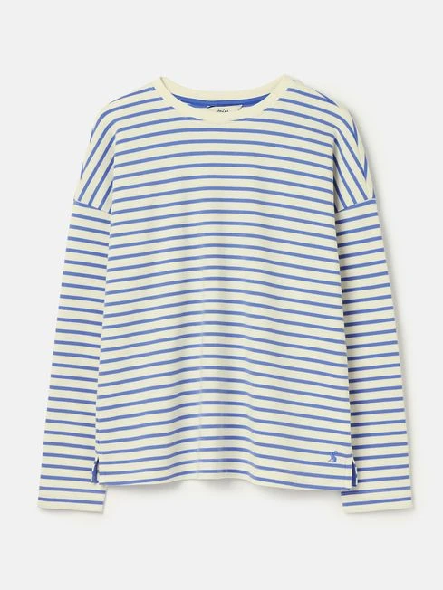 Blue Drop Shoulder Long Sleeve Top - Image 6