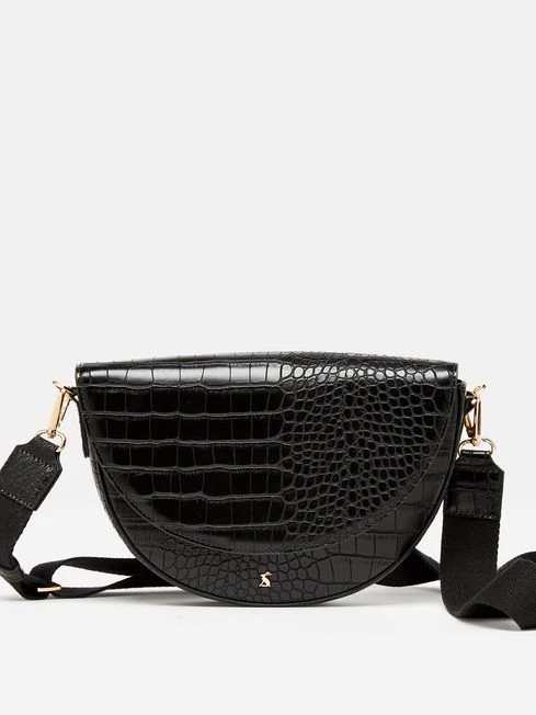 Black Half Moon Cross Body Bag - Image 4