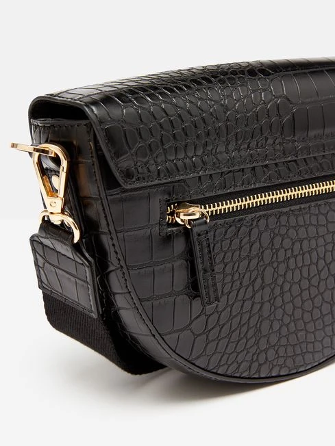 Black Half Moon Cross Body Bag - Image 6