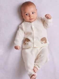 Trotters London Little Prickles White Cardigan