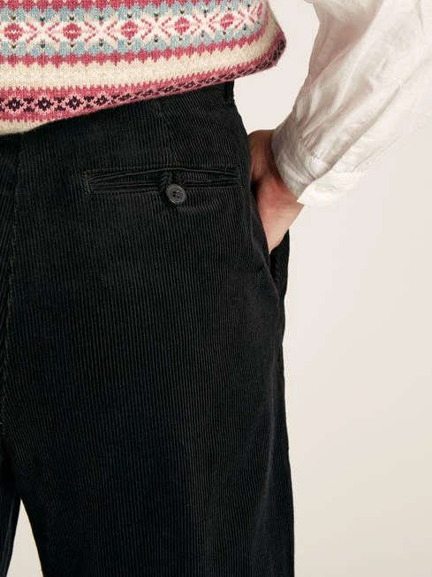 Black Cord Tapered Leg Trousers - Image 4