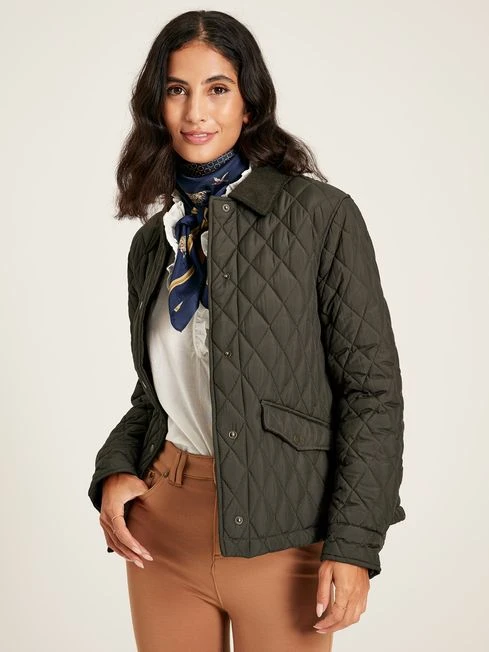 Green Showerproof Quilted Jacket - Image 3