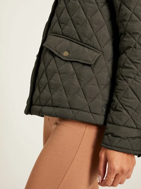 Green Showerproof Quilted Jacket - Image 6