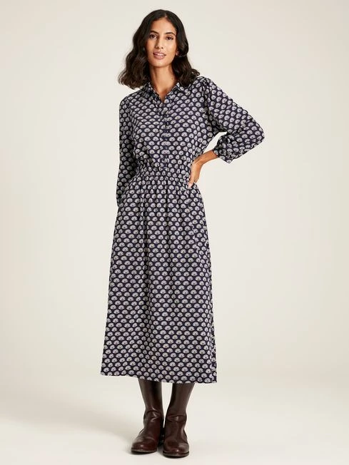 Blue Jersey Shirt Dress