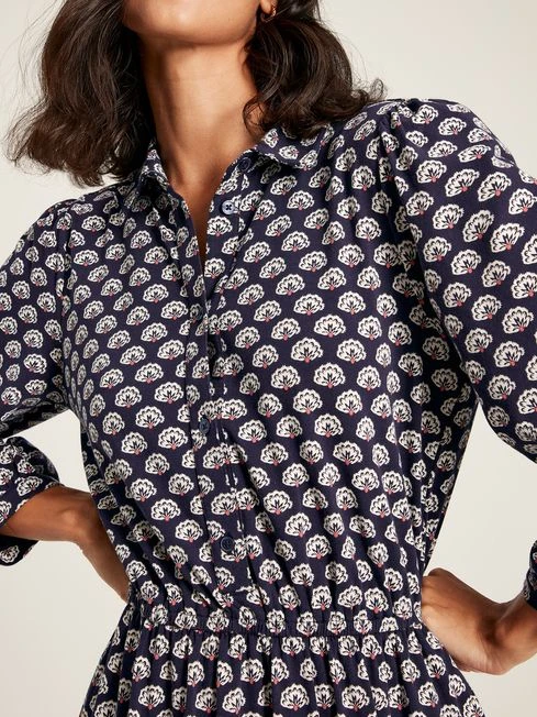 Blue Jersey Shirt Dress - Image 3