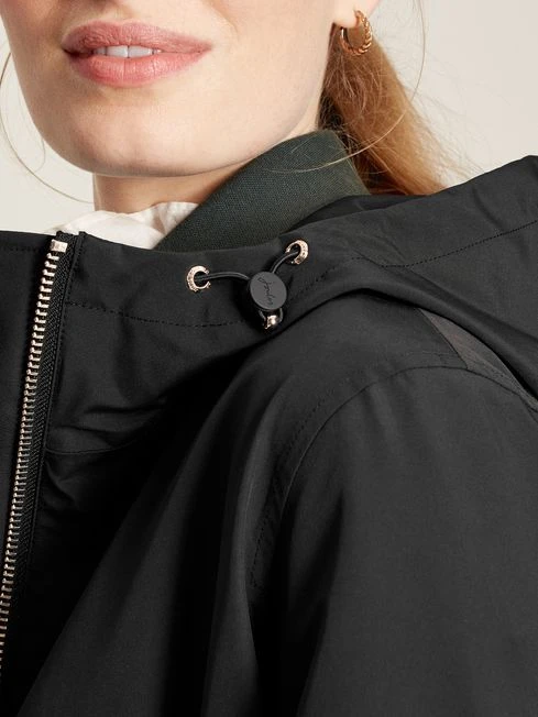 Black Waterproof Zip Through Coat - Image 5