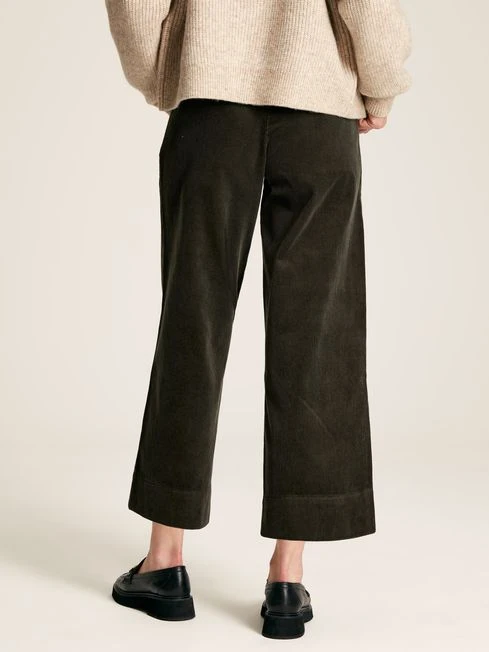 Green Cord Wide Leg Trousers - Image 2