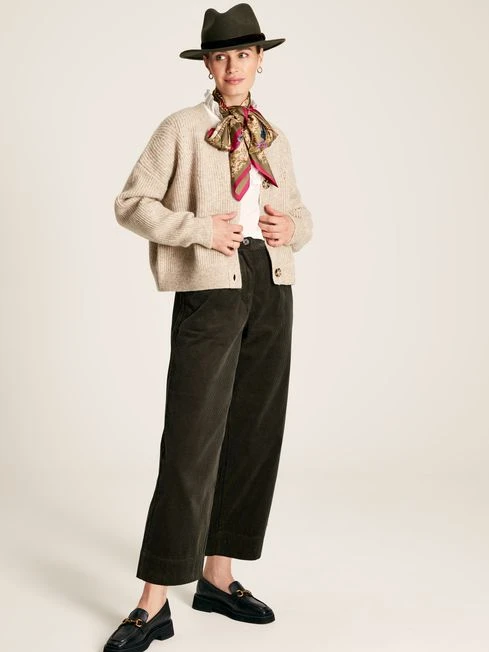 Green Cord Wide Leg Trousers - Image 3