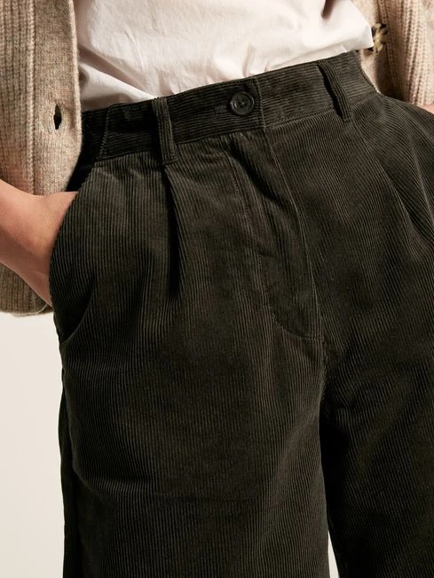 Green Cord Wide Leg Trousers - Image 5