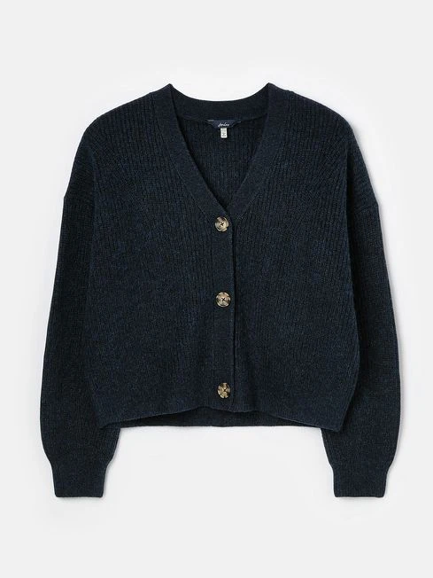 Navy Blue Button Through Knit Cardigan - Image 6
