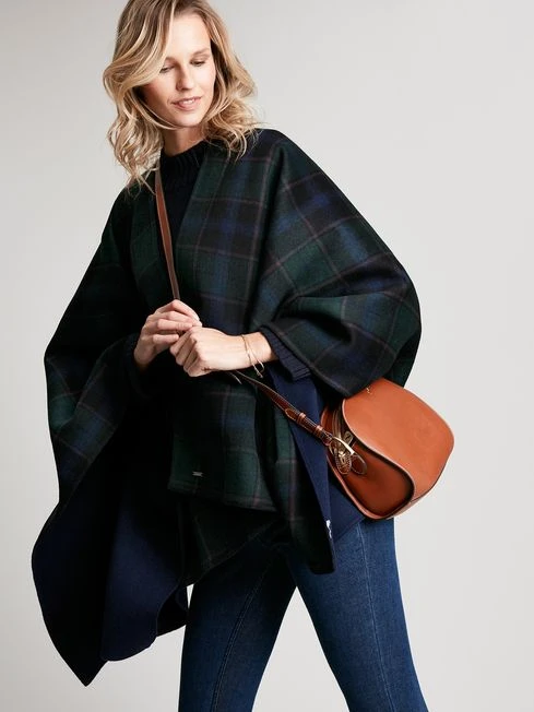 Blue Reversible Wrap Cape