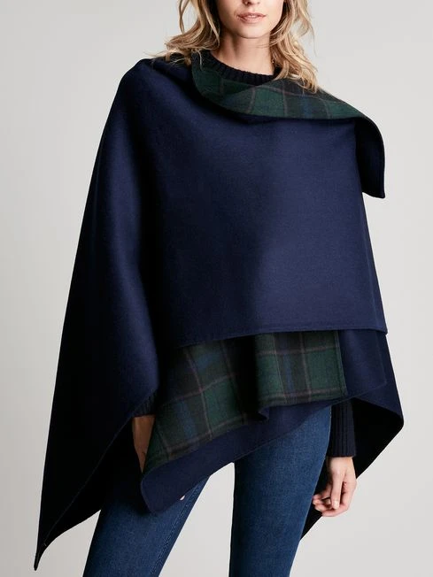 Blue Reversible Wrap Cape - Image 5