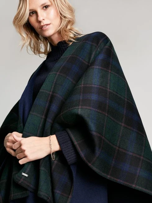 Blue Reversible Wrap Cape - Image 6