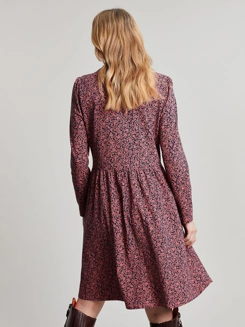 Joules Pink Aurora Zip Down Jersey Dress - Image 2