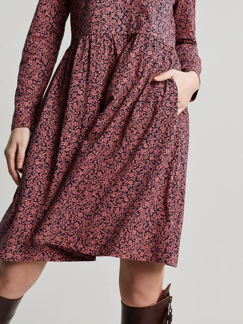 Joules Pink Aurora Zip Down Jersey Dress - Image 5