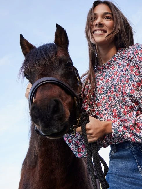 Joules Arietta White Pop Over Voile Blouse