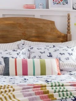 White Playful Dogs Pillowcase Pair