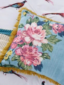 Blue Patterdale Pheasants Cushion