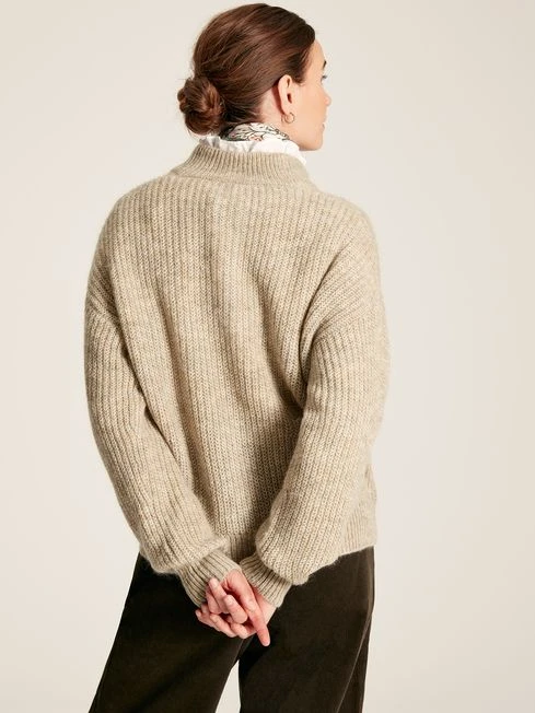 Oatmeal Button Up Jumper - Image 2