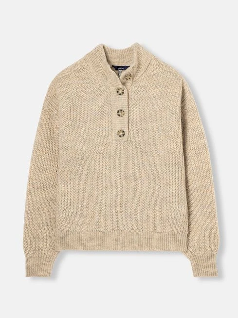 Oatmeal Button Up Jumper - Image 6