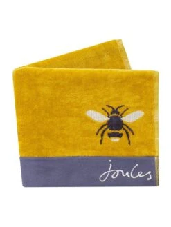 Gold Cotton Botanical Bee Towel