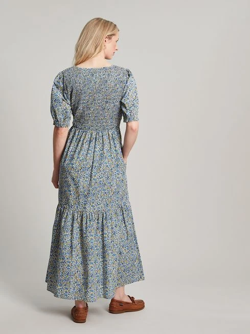 Joules Cream Aura Tiered Cotton Dress - Image 2